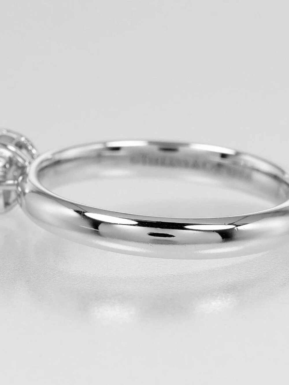 TIFFANY&Co. Aria Ring Pt950Platinum/diamond #4.5(US Size) 3.7g Women - Picture 8 of 9